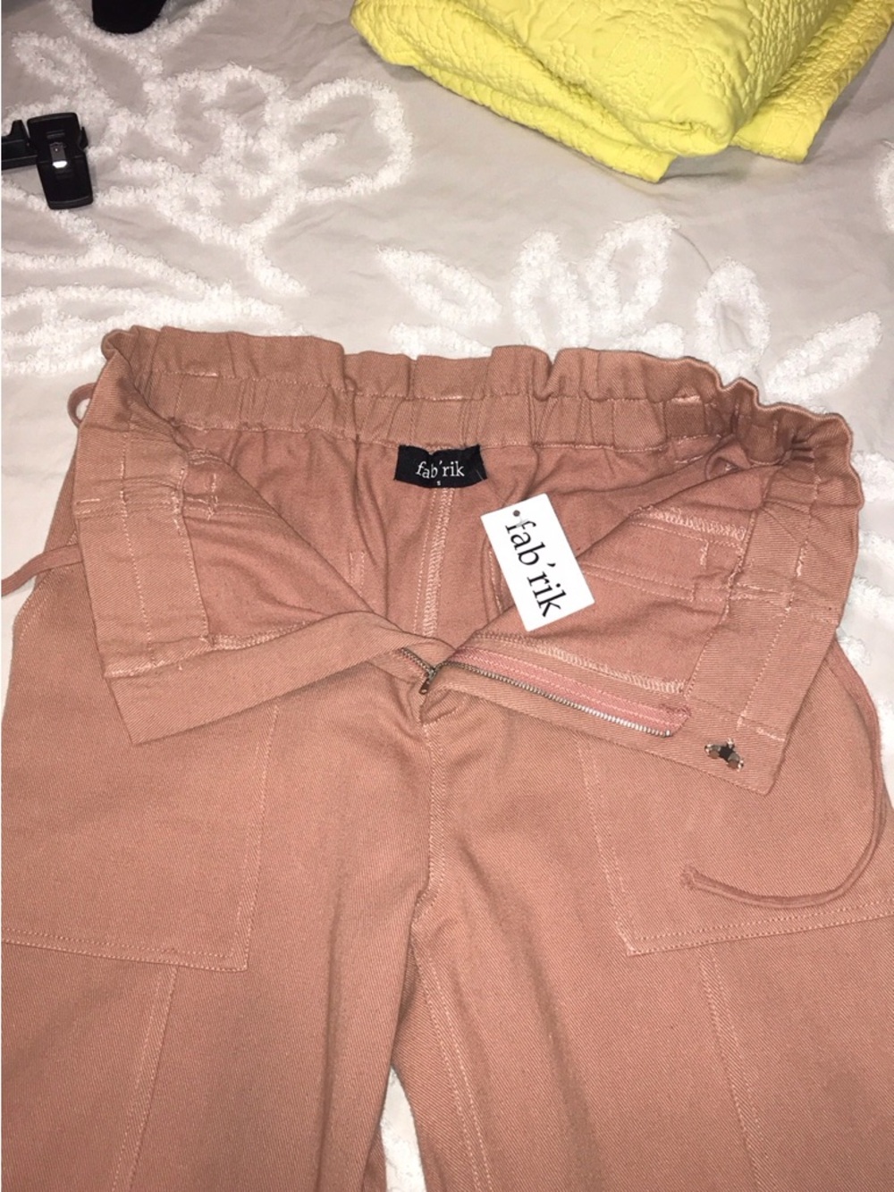 fab'rik Rose-Tone High Waist Cargo Trousers